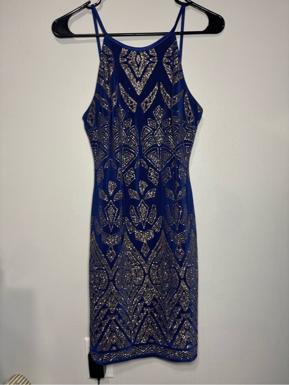 Jump Royal Blue Beaded Mini Dress